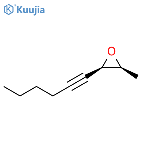 Oxirane,2-(1-hexynyl)-3-methyl-, (2R-cis)- (9CI) structure