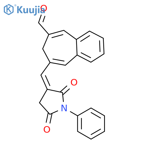 7H-Benzocycloheptene-6-carboxaldehyde, 8-[(E)-(2,5-dioxo-1-phenyl-3-pyrrolidinylidene)methyl]- structure