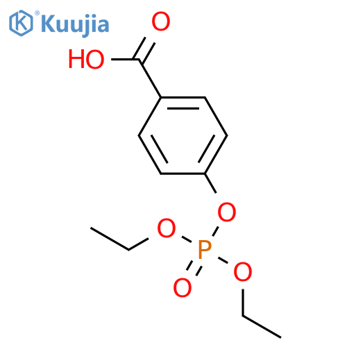 Benzoic acid, 4-[(diethoxyphosphinyl)oxy]- structure