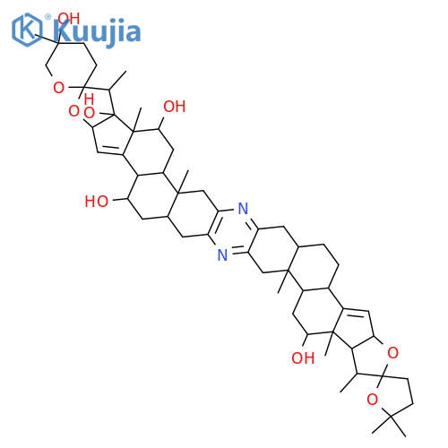 Dispiro[furan-2(3H),2'(13'H)-bisfuro[3'',2'':3',4']cyclopenta[1',2':5,6]naphtho[1,2-b:1',2'-i]phenazine-13',2''-[2H]pyran]-5'',11',11'b,16',22'(12'H)-pentol, 1',3'',3'a,4,4'',4'b,5,5',5'',6',6'',6'a,7',9',9'a,9'b,10',11',11'a,14'a,15'b,16',17',17'a,18',20',20'a,20'b,21',22',22'a,22'b-dotriacontahydr... structure
