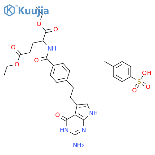 N-4-2-(2-Amino-4,7-dihydro-4-oxo-3H-pyrrolo2,3-dpyrimidin-5-yl)ethylbenzoyl-L-glutamic Acid 1,5-Diethyl Ester 4-Methylbenzenesulfonate structure