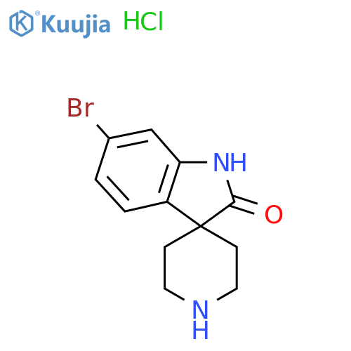 6-Bromo-1,2-dihydrospiro[indole-3,4'-piperidine]-2-one hydrochloride structure