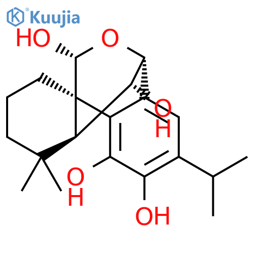 2H-9,4a-(Epoxymethano)phenanthrene-5,6,10,12-tetrol,1,3,4,9,10,10a-hexahydro-1,1-dimethyl-7-(1-methylethyl)-,(4aR,9R,10R,10aS,11S)- (9CI) structure