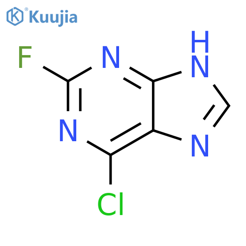 6-Chloro-2-fluoro-9H-purine structure