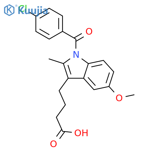 1H-Indole-3-butanoic acid, 1-(4-chlorobenzoyl)-5-methoxy-2-methyl- structure