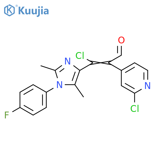 2-Chloro-α-[chloro[1-(4-fluorophenyl)-2,5-dimethyl-1H-imidazol-4-yl]methylene]-4-pyridineacetaldehyde structure
