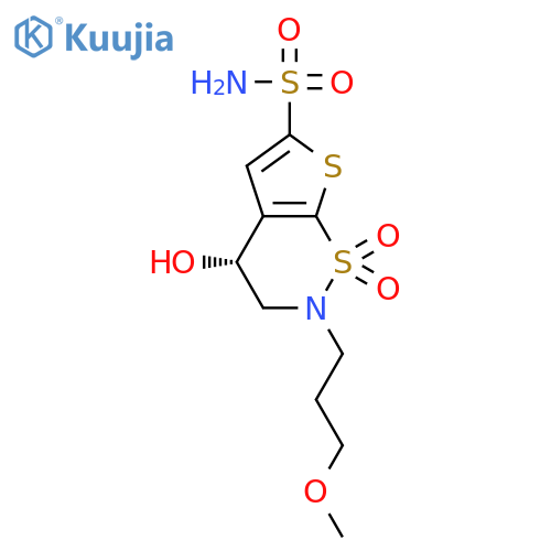 (R)-4-Hydroxy-2-(3-methoxypropyl)-3,4-dihydro-2H-thieno3,2-e1,2thiazine-6-sulfonamide 1,1-Dioxide structure