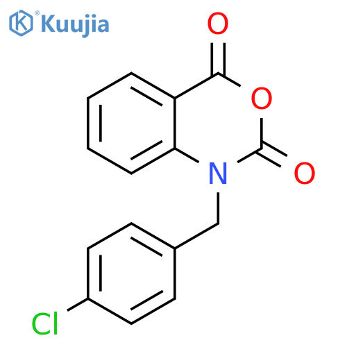 1-[(4-chlorophenyl)methyl]-2,4-dihydro-1H-3,1-benzoxazine-2,4-dione structure