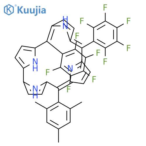 Corrin, 1,2,3,7,8,12,13,17,18,19-decadehydro-21,22-dihydro-5,10-bis(2,3,4,5,6-pentafluorophenyl)-15-(2,4,6-trimethylphenyl)- structure