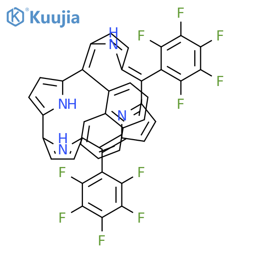 Corrin, 1,2,3,7,8,12,13,17,18,19-decadehydro-21,22-dihydro-5-(1-naphthalenyl)-10,15-bis(2,3,4,5,6-pentafluorophenyl)- structure