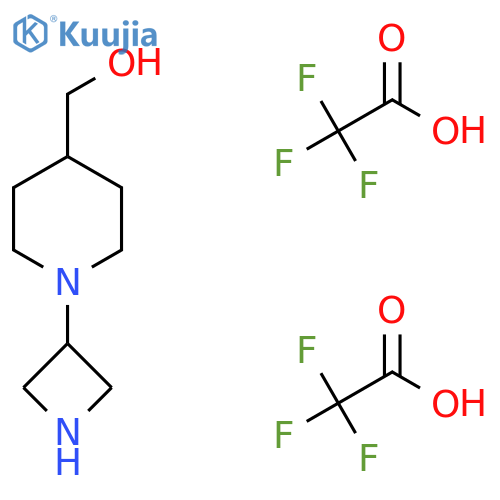 1-(Azetidin-3-yl)-4-piperidylmethanol ditrifluoroacetic acid salt structure