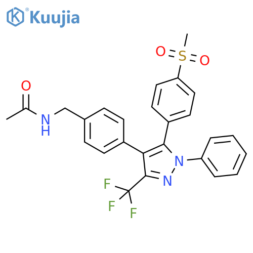 Acetamide,N-[[4-[5-[4-(methylsulfonyl)phenyl]-1-phenyl-3-(trifluoromethyl)-1H-pyrazol-4-yl]phenyl]methyl]- structure