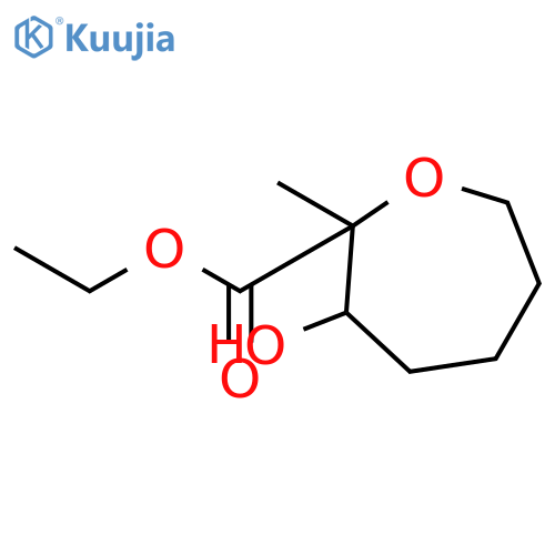 2-Oxepanecarboxylic acid, 3-hydroxy-2-methyl-, ethyl ester, (2R,3S)-rel- structure