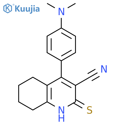 3-Quinolinecarbonitrile,4-[4-(dimethylamino)phenyl]-1,2,5,6,7,8-hexahydro-2-thioxo- structure