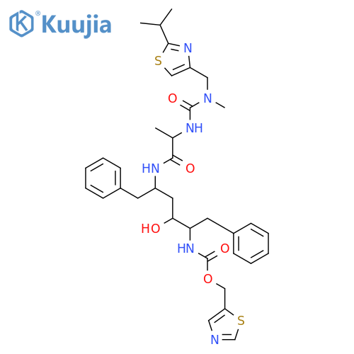 2,4,7,12-Tetraazatridecan-13-oicacid,10-hydroxy-2,5-dimethyl-1-[2-(1-methylethyl)-4-thiazolyl]-3,6-dioxo-8,11-bis(phenylmethyl)-,5-thiazolylmethyl ester, (5S,8S,10S,11S)- (9CI) structure