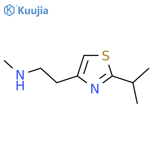 methyl({2-2-(propan-2-yl)-1,3-thiazol-4-ylethyl})amine structure