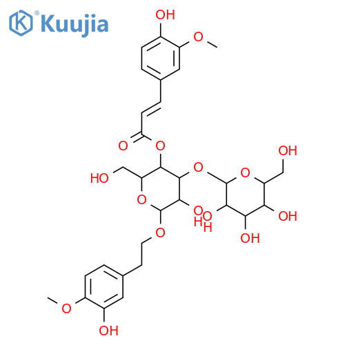 b-D-Glucopyranoside,2-(3-hydroxy-4-methoxyphenyl)ethyl 3-O-b-D-glucopyranosyl-,4-[(2E)-3-(4-hydroxy-3-methoxyphenyl)-2-propenoate] (9CI) structure