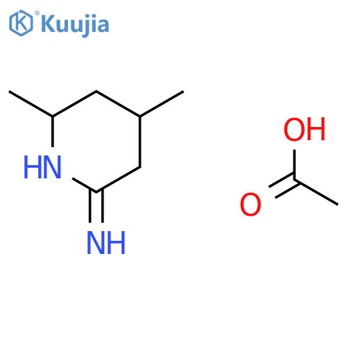 2-Imino-4,6-dimethylpiperidine, Acetate structure