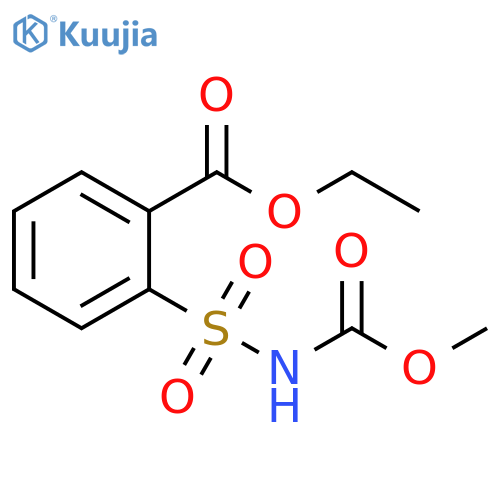 ethyl 2-(N-(methoxycarbonyl)sulfamoyl)benzoate structure