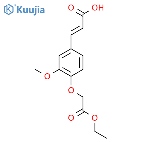 (2E)-3-4-(2-Ethoxy-2-oxoethoxy)-3-methoxyphenylacrylic acid structure