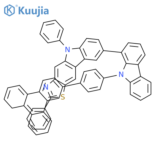 5H-Thiazolo[4,5-b]carbazole, 2,5-diphenyl-8-[9-[4-(2-triphenylenyl)phenyl]-9H-carbazol-1-yl]- structure