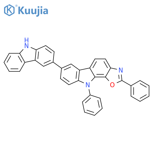 10H-Oxazolo[5,4-a]carbazole, 7-(9H-carbazol-3-yl)-2,10-diphenyl- structure