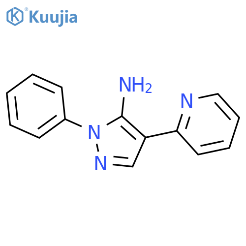 1H-Pyrazol-5-amine, 1-phenyl-4-(2-pyridinyl)- structure