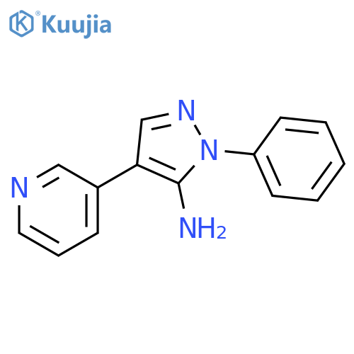 1H-Pyrazol-5-amine, 1-phenyl-4-(3-pyridinyl)- structure