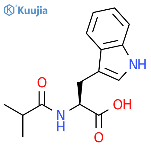3-(1H-indol-3-yl)-2-(2-methylpropanamido)propanoic acid structure