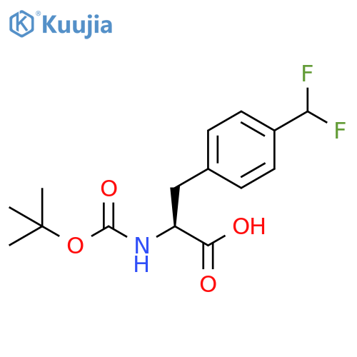 2-{(tert-butoxy)carbonylamino}-3-4-(difluoromethyl)phenylpropanoic acid structure