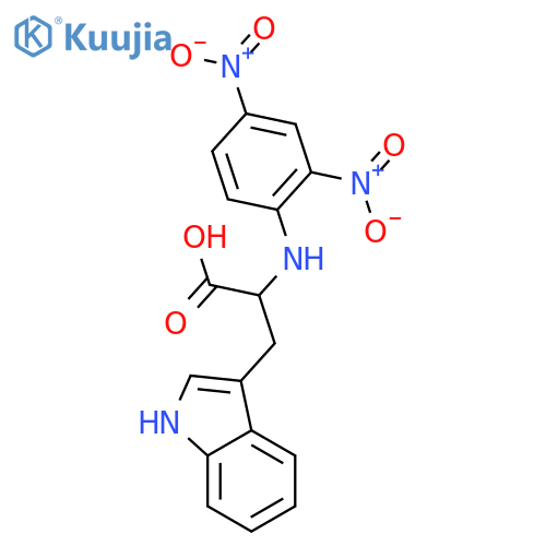 (S)-2-((2,4-Dinitrophenyl)amino)-3-(1H-indol-3-yl)propanoic acid structure