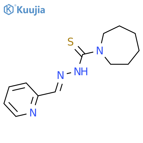 1H-Azepine-1-carbothioicacid, hexahydro-, 2-(2-pyridinylmethylene)hydrazide structure