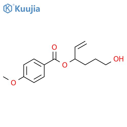 Benzoic acid, 4-methoxy-, 1-ethenyl-4-hydroxybutyl ester structure