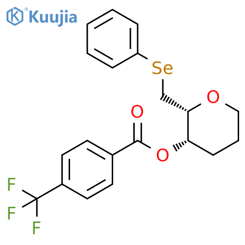 Benzoic acid, 4-(trifluoromethyl)-, tetrahydro-2-[(phenylseleno)methyl]-2H-pyran-3-yl ester, cis- (9CI) structure