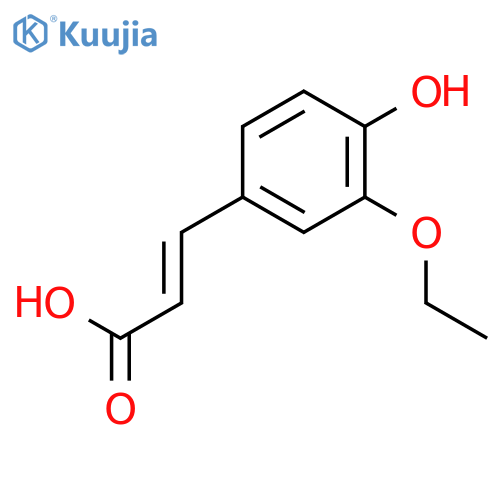 3-(3-ethoxy-4-hydroxyphenyl)prop-2-enoic Acid structure