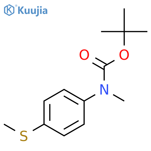 Carbamic acid, N-methyl-N-[4-(methylthio)phenyl]-, 1,1-dimethylethyl ester structure