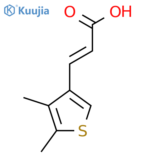 (2E)-3-(4,5-dimethylthiophen-3-yl)prop-2-enoic acid structure