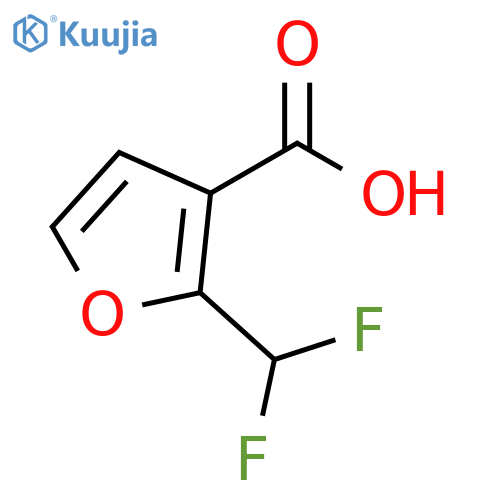 2-(difluoromethyl)furan-3-carboxylic acid structure