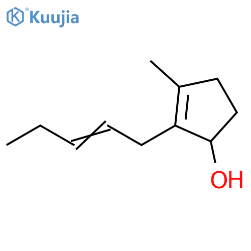 2-Cyclopenten-1-ol, 3-methyl-2-(2Z)-2-penten-1-yl- structure