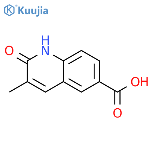 3-methyl-2-oxo-1,2-dihydroquinoline-6-carboxylic acid structure