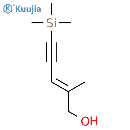 2-Penten-4-yn-1-ol, 2-methyl-5-(trimethylsilyl)-, (2E)- structure