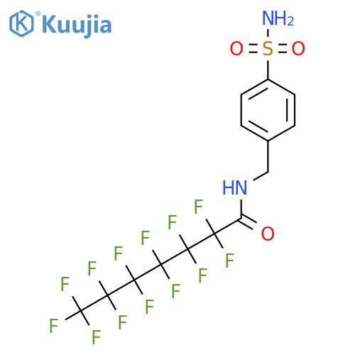 2,2,3,3,4,4,5,5,6,6,7,7,7-tridecafluoro-N-[(4-sulfamoylphenyl)methyl]heptanamide structure