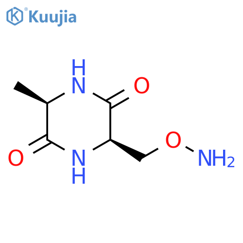 2,5-Piperazinedione,3-[(aminooxy)methyl]-6-methyl-, (3R-cis)- (9CI) structure