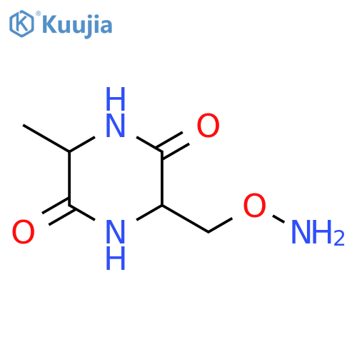 2,5-Piperazinedione,3-[(aminooxy)methyl]-6-methyl-, stereoisomer structure