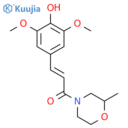 2-Propen-1-one,3-(4-hydroxy-3,5-dimethoxyphenyl)-1-(2-methyl-4-morpholinyl)- structure