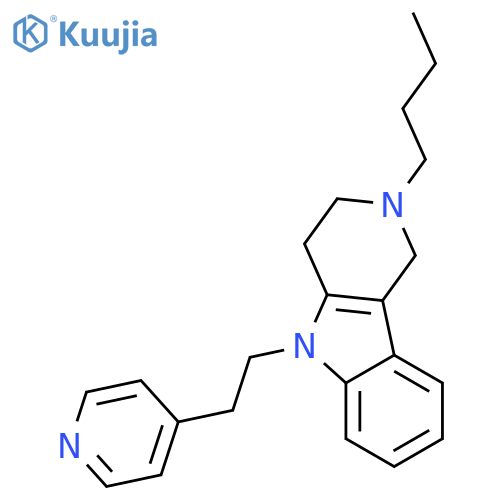 1H-Pyrido[4,3-b]indole,2-butyl-2,3,4,5-tetrahydro-5-[2-(4-pyridinyl)ethyl]- structure