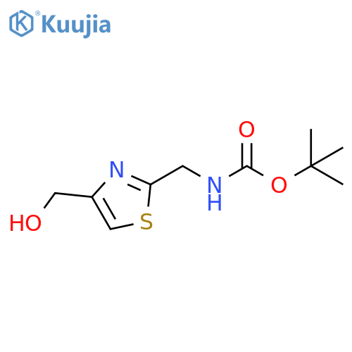 tert-Butyl N-{4-(Hydroxymethyl)-1,3-thiazol-2-ylmethyl}carbamate structure