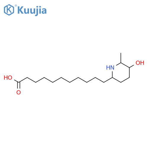 2-Piperidineundecanoicacid, 5-hydroxy-6-methyl-, (2R,5R,6R)- structure