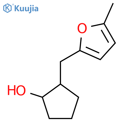 2-(5-methylfuran-2-yl)methylcyclopentan-1-ol structure