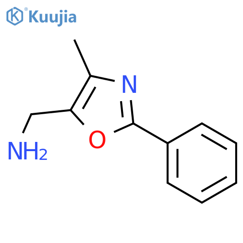 (4-Methyl-2-phenyl-1,3-oxazol-5-ylmethyl)amine structure